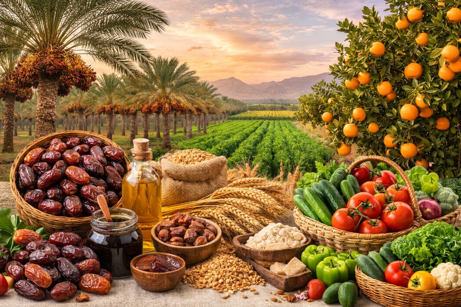نمای هوایی نخلستان‌های برازجان در شهرستان دشتستان استان بوشهر