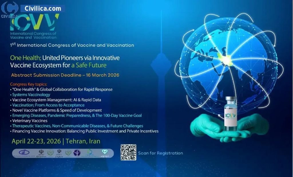 فن‌بازار واکسن و واکسیناسیون در کنگره بین‌المللی ICVV 2026 تهران، اردیبهشت ۱۴۰۵، برج میلاد